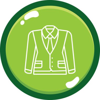 erkek ceket vektör simgesi modern basit illüstrasyon