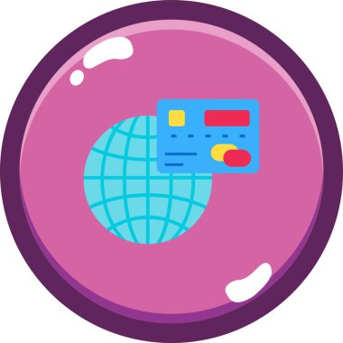 dünya simgesi, vektör illüstrasyonu