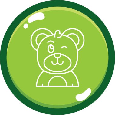 Ayı simgesi vektör illüstrasyonu