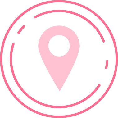 konum simgesi, vektör çizimi