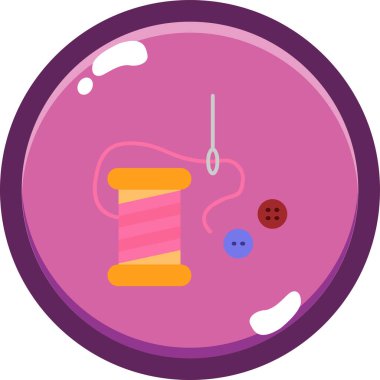 dikiş makinesi simge vektör çizim