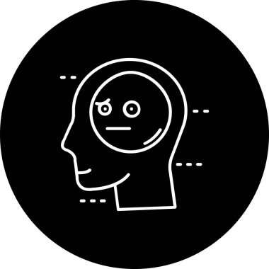 Moda Biçimli Beyin Simgesi İzole Arkaplan