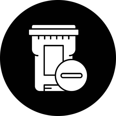 İlaç için illüstrasyon şişesi