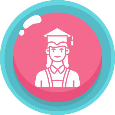 Öğrenci. Web simgesi basit illüstrasyon