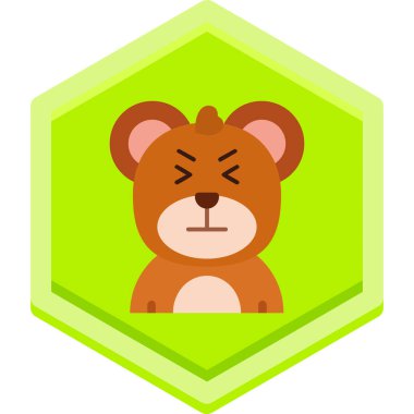 Moda tarzı izole edilmiş arkaplanda ayı simgesi