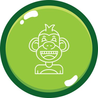 maymun vektör simgesi modern basit vektör çizimi