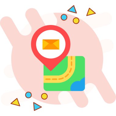 konum gezinme simgesi vektör çizimi