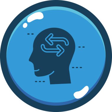 Düşünüyorum. Web simgesi basit illüstrasyon