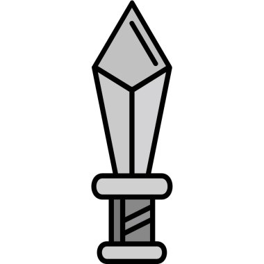 Bir kılıç simgesinin vektör illüstrasyonu