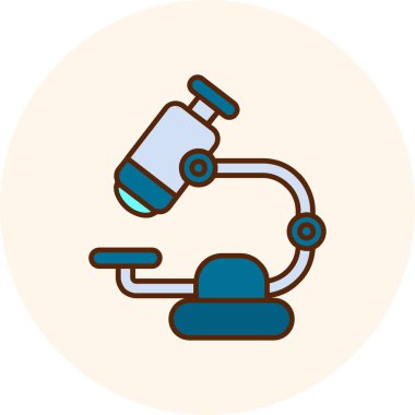 Mikroskop simgesinin vektör çizimi