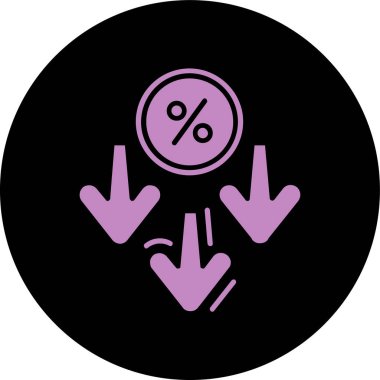 yüzde indirimli modern simge, vektör illüstrasyonu