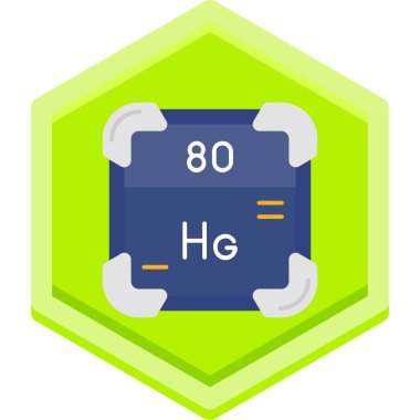 Kimyasal element vektör simgesi basit illüstrasyon