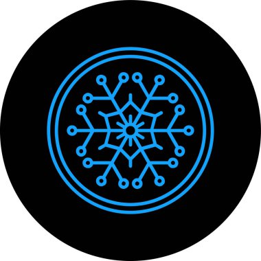 kar Tanesi simgesi vektör çizimi