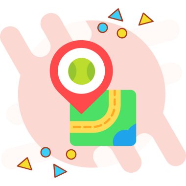 GPS konumlandırma vektör çizimi ile harita işaretleyici