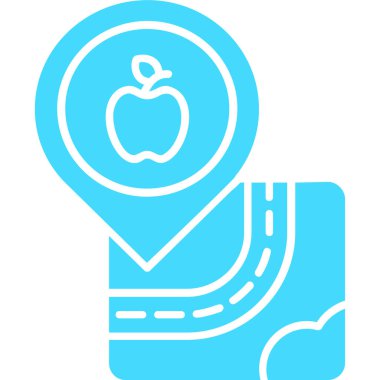 elma meyve ikonu vektör illüstrasyonu