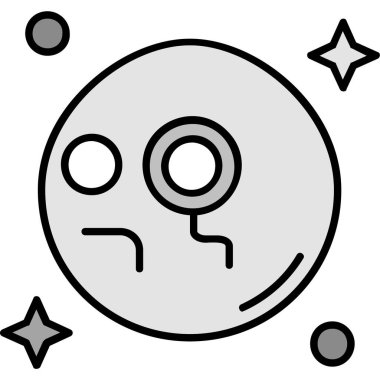 Ay. Web simgesi basit tasarım