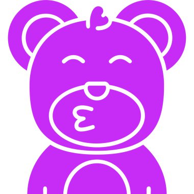 Ayı. Web simgesi basit illüstrasyon