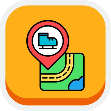 Harita navigasyon vektör simgesi