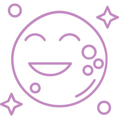 Yıldızlı şirin bir ayın yüzü