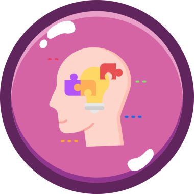 Vites vektör çizimine sahip insan beyni