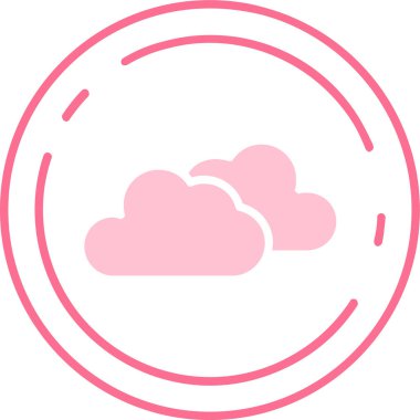 Bulut simgesi vektör illüstrasyonu