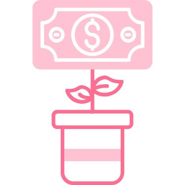 Dolar işareti. Basit resimleme