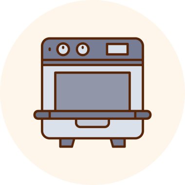 fırın ikonu vektör illüstrasyonu