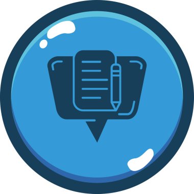 Bir belge simgesinin vektör illüstrasyonu