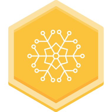 Bir Noel kar tanesinin vektör çizimi