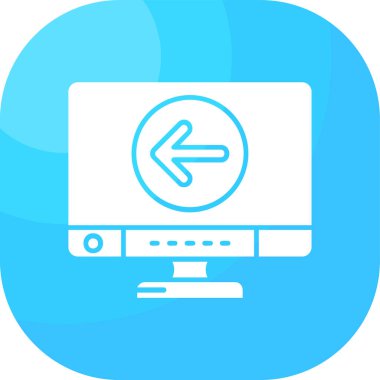 Bilgisayar simgesinin vektör illüstrasyonu