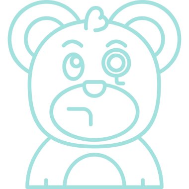 Ayı simgesi vektör illüstrasyonu