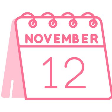 Takvim çizgisi simgesi tasarımı, vektör illüstrasyonu