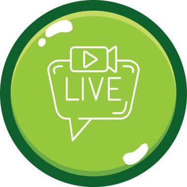 Canlı sohbet vektör simgesi