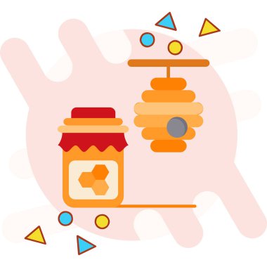 düz biçimli reçel kavanozu simgesi