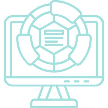 Bilgisayar. Web simgesi basit illüstrasyon