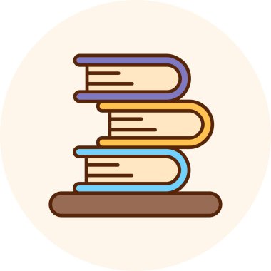 Beyaz arkaplan vektör çizimi kitaplarını yığın