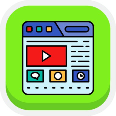 video simgesi vektör illüstrasyonu