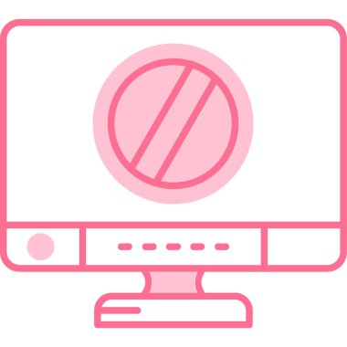 Bilgisayar. Web simgesi basit illüstrasyon