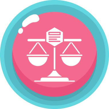 adalet vektörü simgesi modern illüstrasyon