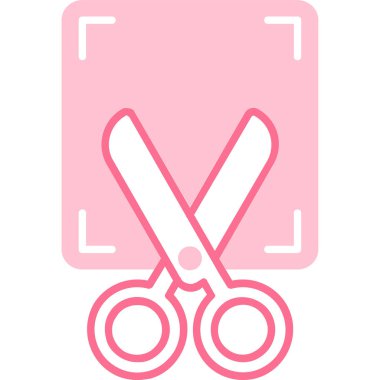 Makas web simgesi, vektör çizim