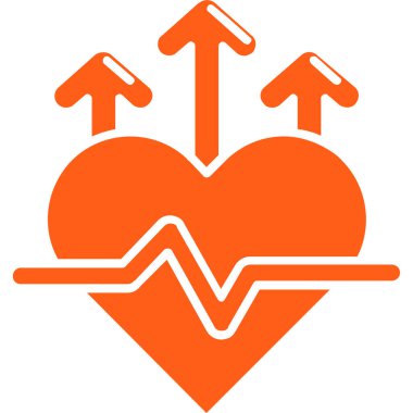 Kardiyograf. Web simgesi basit illüstrasyon