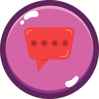 Yumuşak mor arkaplanda izole edilmiş modada sohbet simgesi