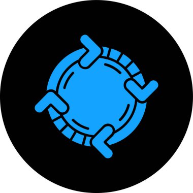 Virüs simgesi, basit vektör illüstrasyonu