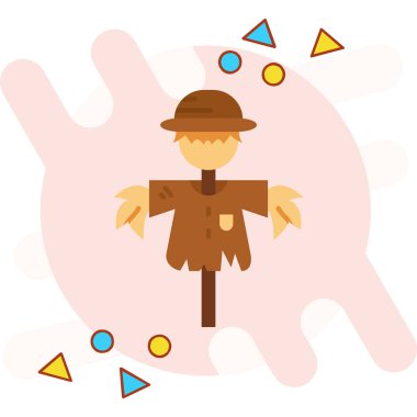 Cadılar Bayramı düz simgesi, vektör illüstrasyonu