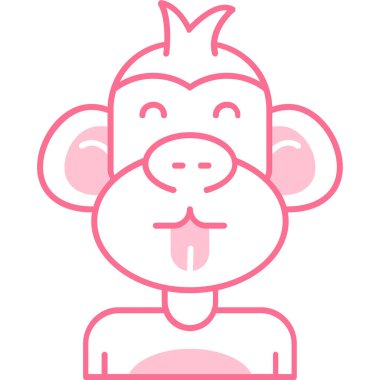 maymun kafası. Maymun kafasının vektör illüstrasyonu