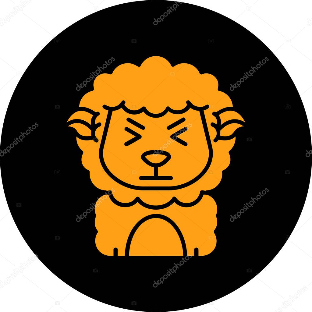 Animal lion icon in trendy style isolated background