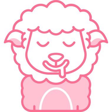 hayvan koyunu kuzu simgesi - taslak biçiminde