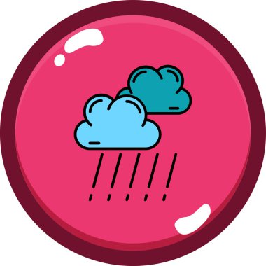 Bulut. Web simgesi basit illüstrasyon