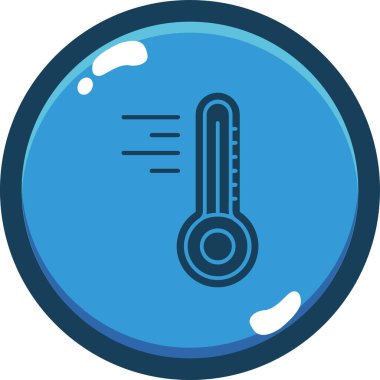 Termometre. Web simgesi basit illüstrasyon