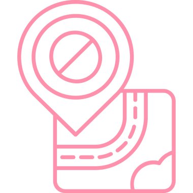 konum pin simgesi ana hat biçiminde